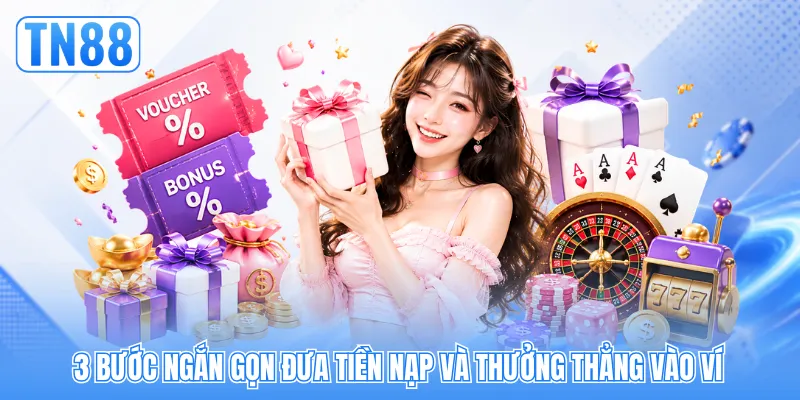 3 bước ngắn gọn đưa tiền nạp và thưởng thẳng vào ví